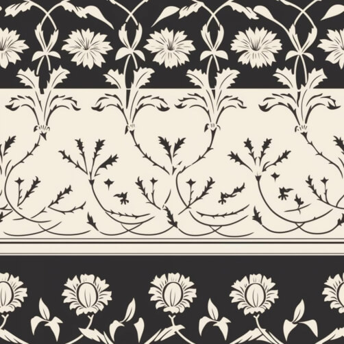 Download Black and White Seamless Floral Pattern Patterns Online ...