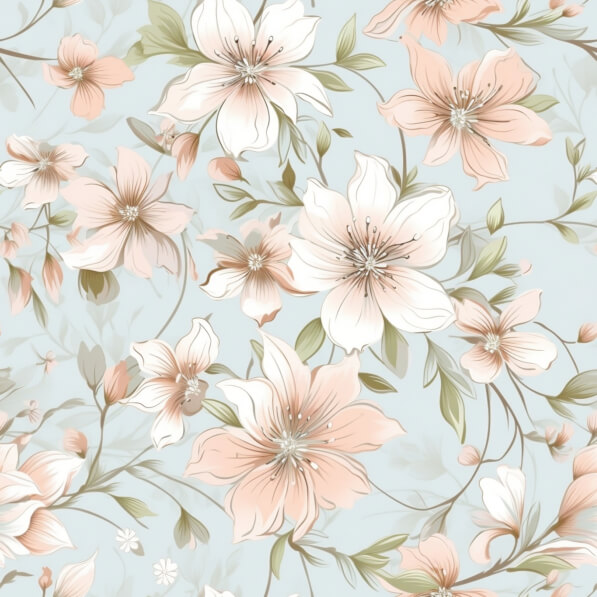 Download Seamless Pink and White Floral Pattern Patterns Online ...