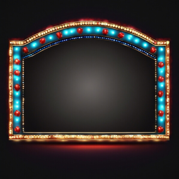 Download Illuminated Marquee Sign on Black Background Backgrounds ...
