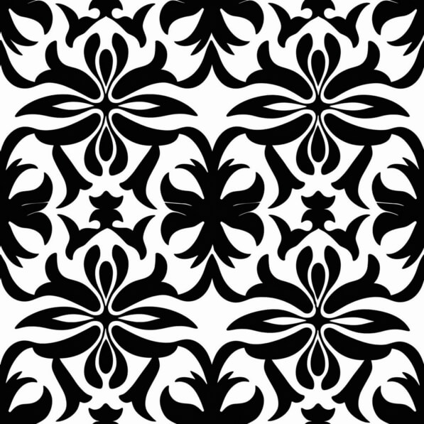 Download Black and White Seamless Floral Pattern Background Patterns ...