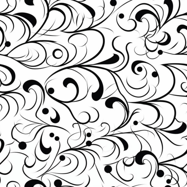 Download Black and White Floral Swirls Seamless Pattern Patterns Online ...