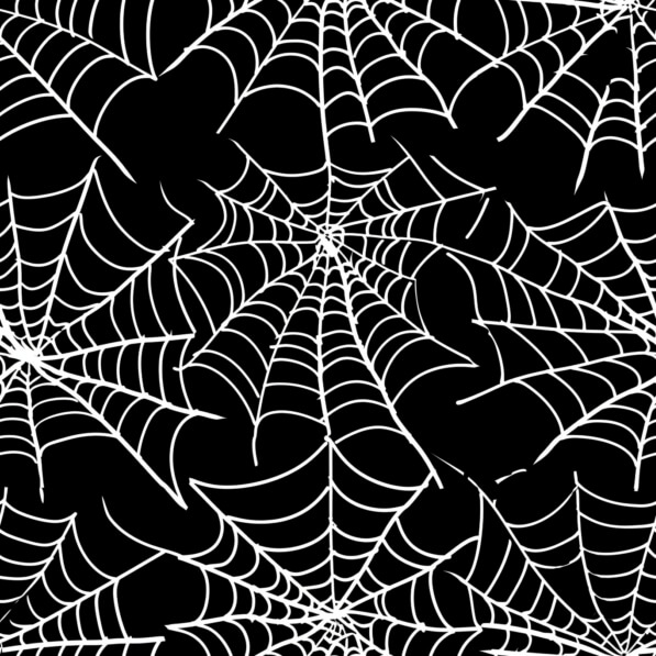 White Spider Web Pattern Print Floor Mat