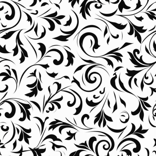 Download Black and White Seamless Pattern with Swirls and Floral ...