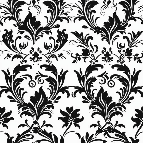 Download Black and White Damask Patterns with Floral Designs Patterns ...