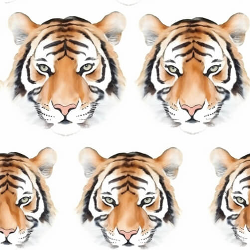 Download Seamless Tiger Head Pattern Patterns Online - Creative Fabrica