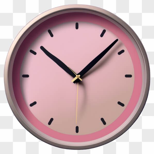 Download Pink Clock Showing Time at Three O'Clock PNGs Online ...