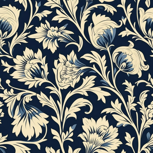 Download Blue and White Floral Seamless Pattern Patterns Online ...