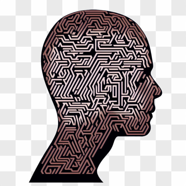 Download Silhouette of a Person's Head as Electronic Circuit Board PNGs ...