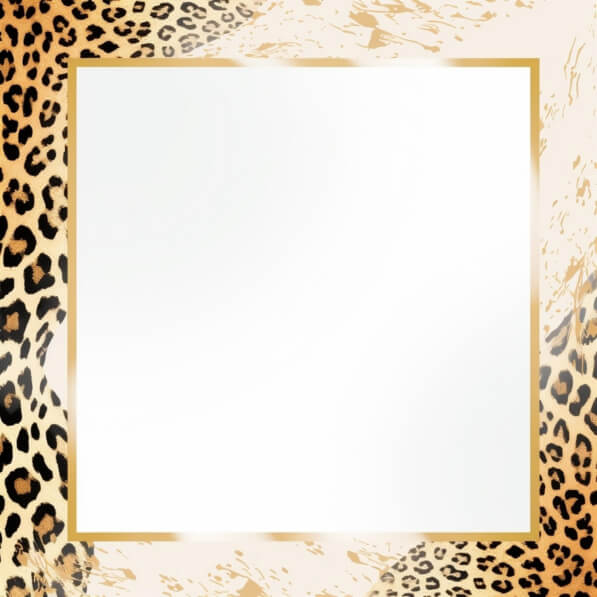 Download Leopard Print and Gold Frame Backgrounds Online - Creative Fabrica