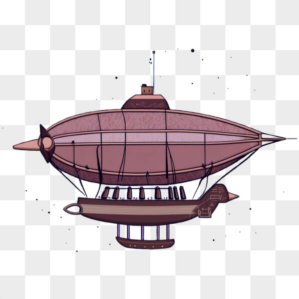 Download Pink Airship Imaginary Spacecraft in the Sky PNG Online ...