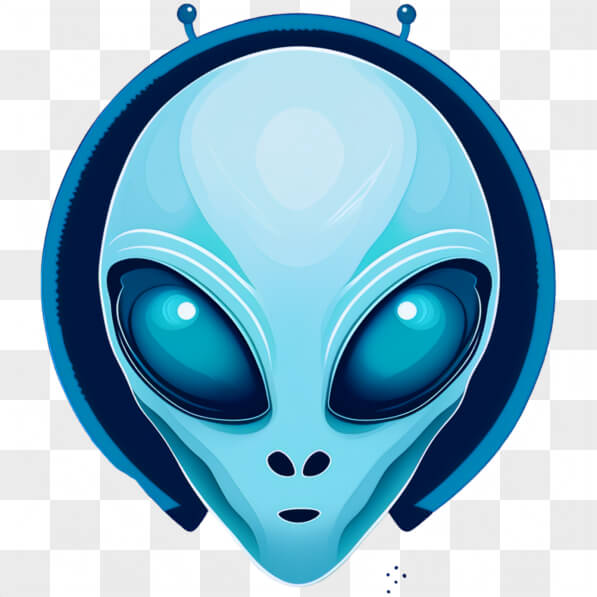 Download Alien Head with Blue Eyes PNGs Online - Creative Fabrica
