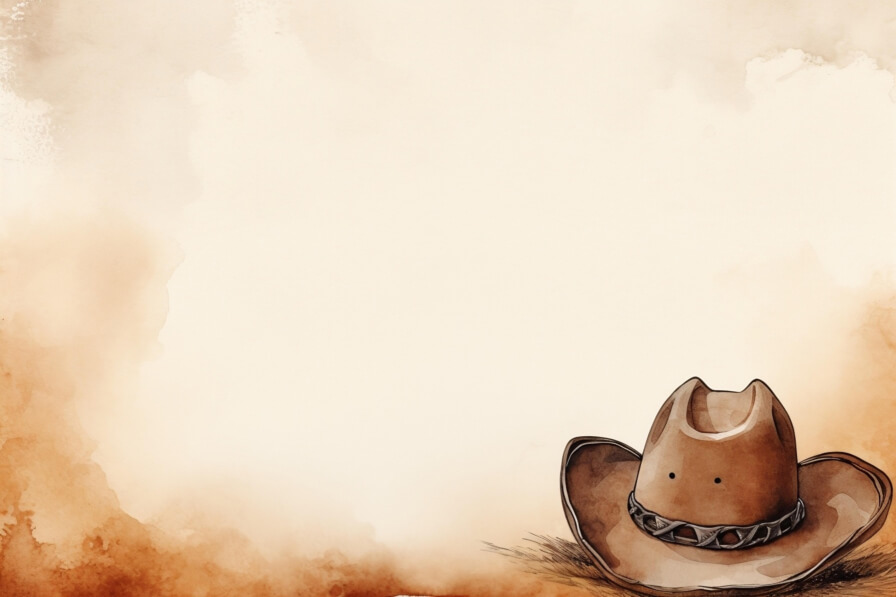 Download Brown Cowboy Hat on Vintage Watercolor Background Backgrounds ...