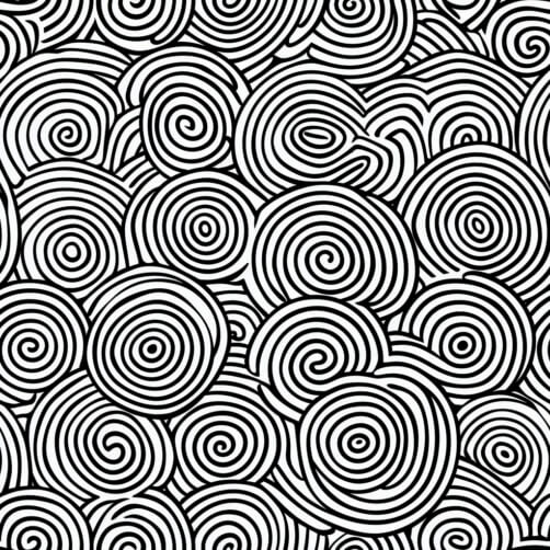 Download Seamless Black and White Spiral Circles Pattern Patterns ...