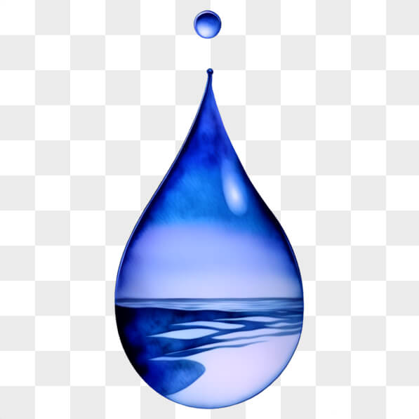 Download Blue Water Drop Floating on Black Background PNGs Online ...