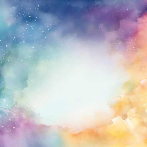 Download Colorful Clouds and Stars Night Sky Watercolor Painting ...