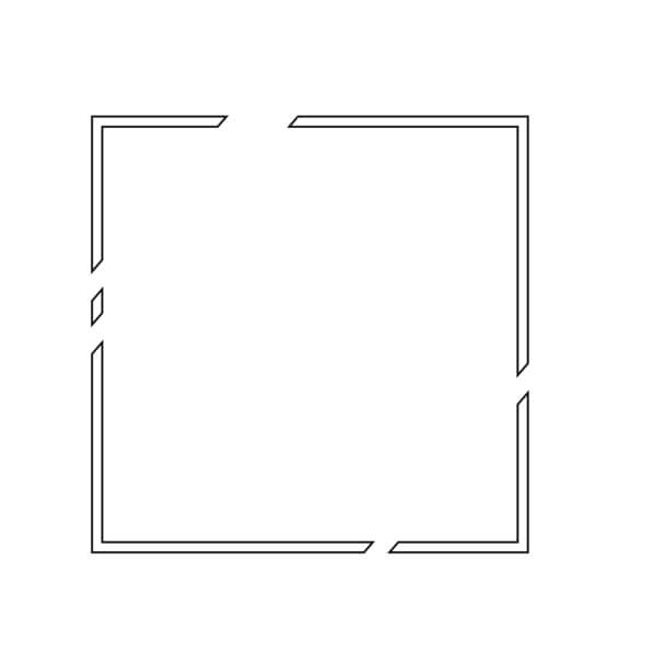 Download Black and White Line Drawing of Square Frame Frames Online ...