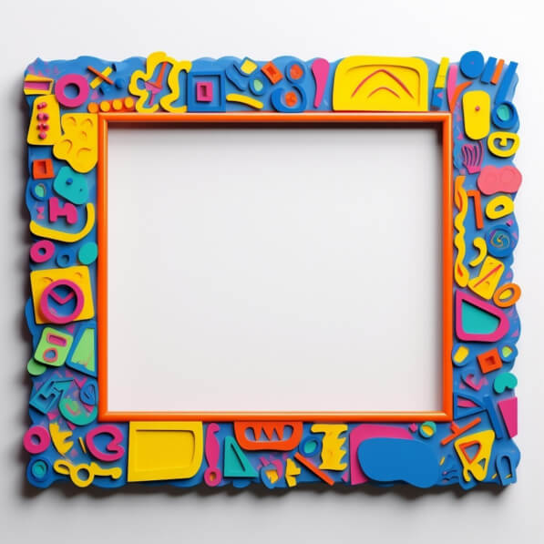 Download Colorful Frame with Shapes and Objects Backgrounds Online ...