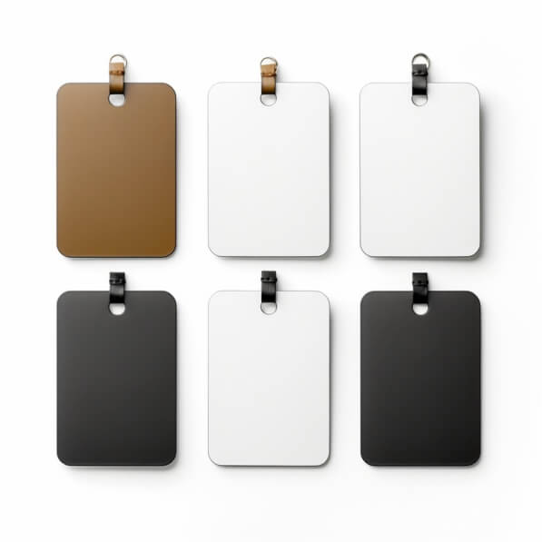 Étiquettes De Bagages Blanches Avec Ficelles - Lot De Vente Au Détail