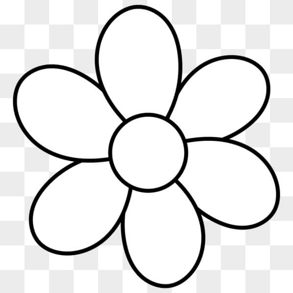 Download Black and White Flower Coloring Page PNGs Online - Creative ...