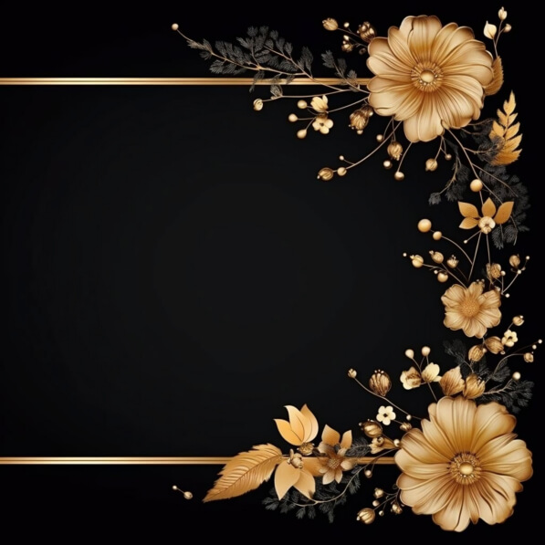 Download Elegant Frame with Gold and Flowers Backgrounds Online ...