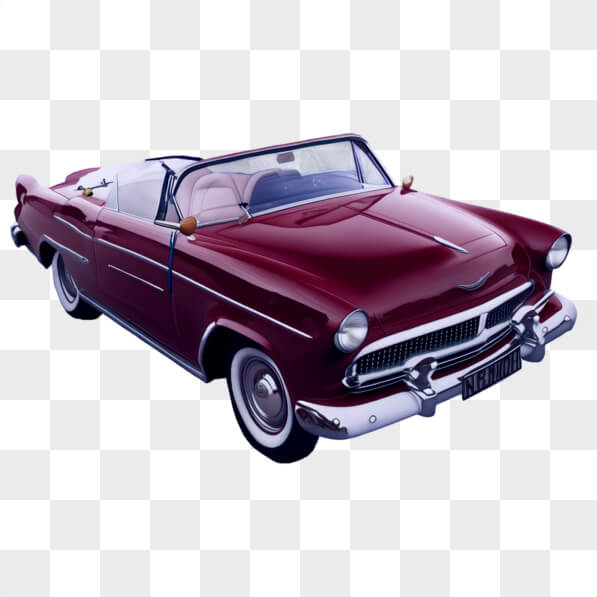 Download Old-Fashioned Red Convertible Car on Black Background PNGs ...