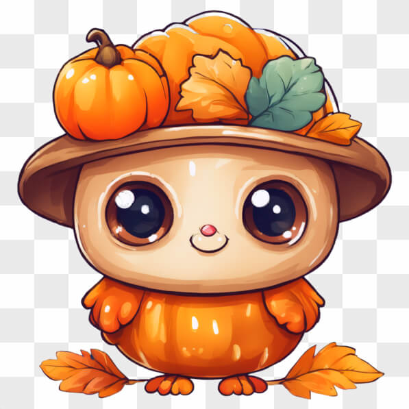 Descarga Personaje de dibujos animados Kawaii con sombrero naranja ...