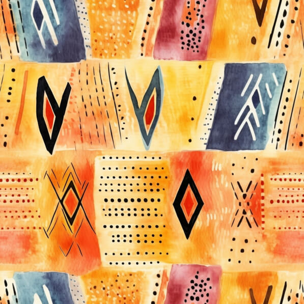 Download Colorful Abstract Painting with Geometric Shapes Patterns ...