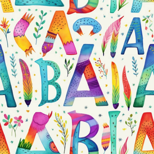 Download Colorful Alphabet Letters Seamless Pattern Patterns Online ...