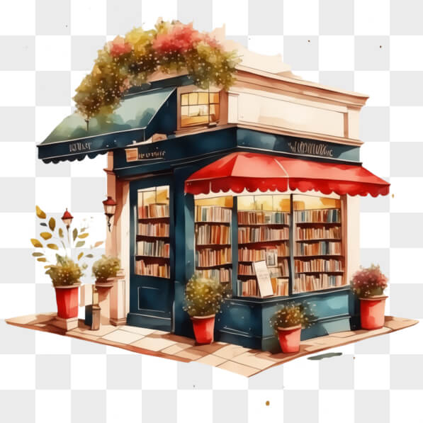 Download Charming Book Store Illustration PNGs Online - Creative Fabrica