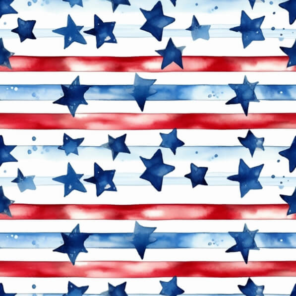 Download Patriotic Watercolor Painting of American Flag Stars Patterns ...