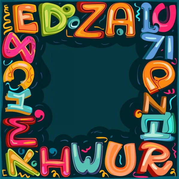 Download Colorful Alphabet Frame for Visual Designs Backgrounds Online ...