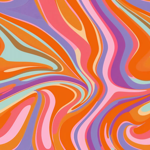 Download Orange, Pink, and Blue Abstract Pattern with Swirls Patterns ...