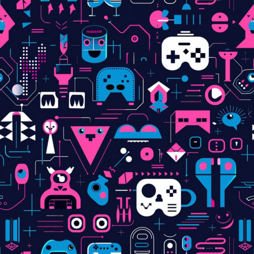 Download Colorful Seamless Pattern with Variety of Video Game ...