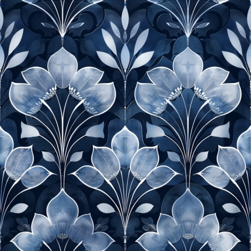 Download Blue and White Floral Seamless Pattern Patterns Online ...