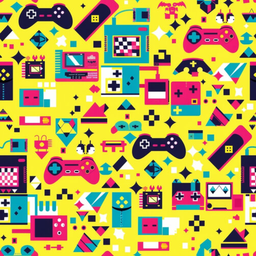 Download Colorful Seamless Pattern with Variety of Video Game ...