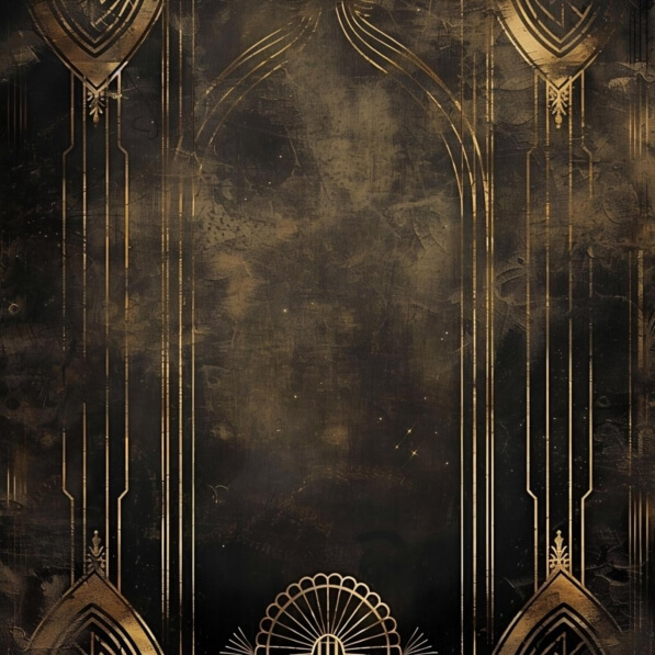 Download Ornate Black and Gold Background with Artistic Design