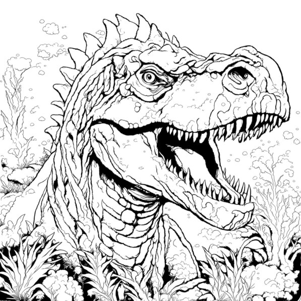 Download Realistische Dinosaurus Kleurplaat Kleurplaten online op