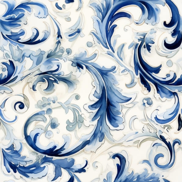 Download Abstract Blue and White Floral Design Patterns Online ...