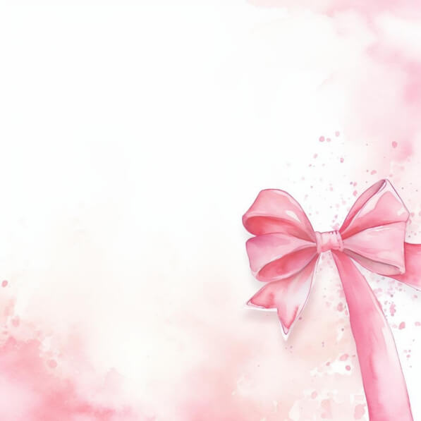 Download Watercolor Background with Pink Ribbon and Bow Backgrounds ...
