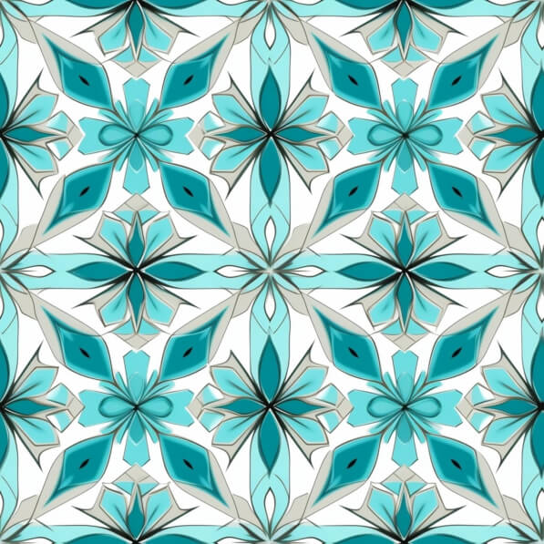 Download Blue and White Tiled Pattern with Floral Design Patterns ...