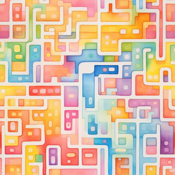 Download Colorful Abstract Pattern of Squares and Triangles Patterns ...