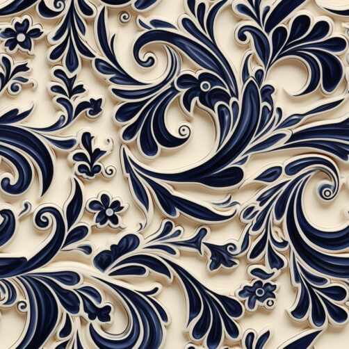 Download Abstract Blue and White Floral Design Patterns Online ...