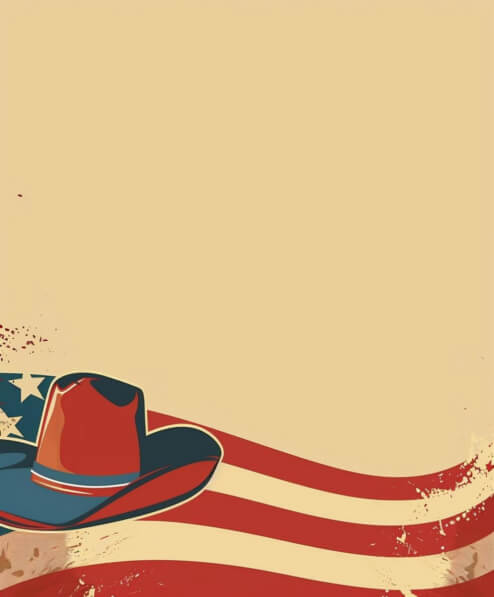 Chapeau de cowboy drapeau américain - France