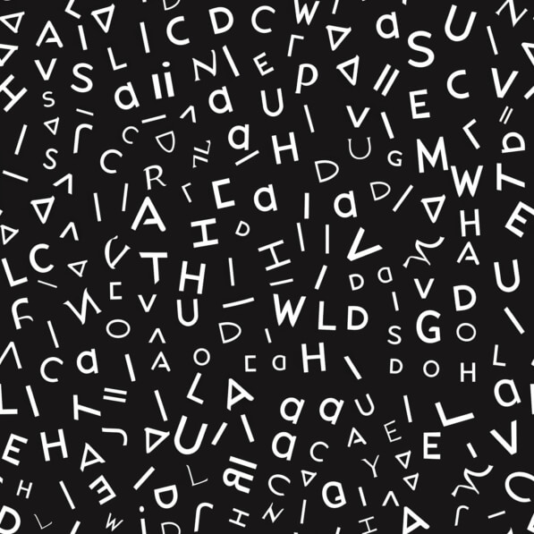 Download Black and White Seamless Pattern of Letters, Numbers, and ...