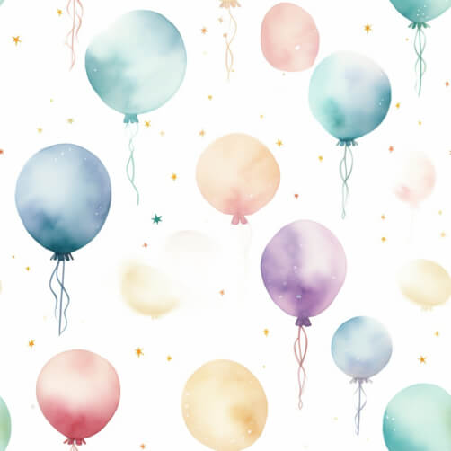 Download Pink and Gold Balloons Seamless Pattern with Stars Patterns ...
