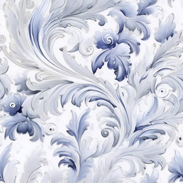 Download Ornate Blue and White Floral Pattern Patterns Online ...