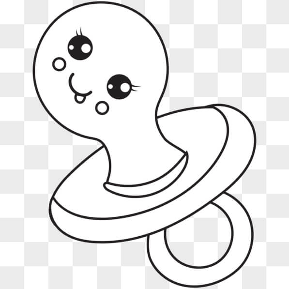 Download Baby Pacifier Coloring Page for Pronunciation and Line Breaks