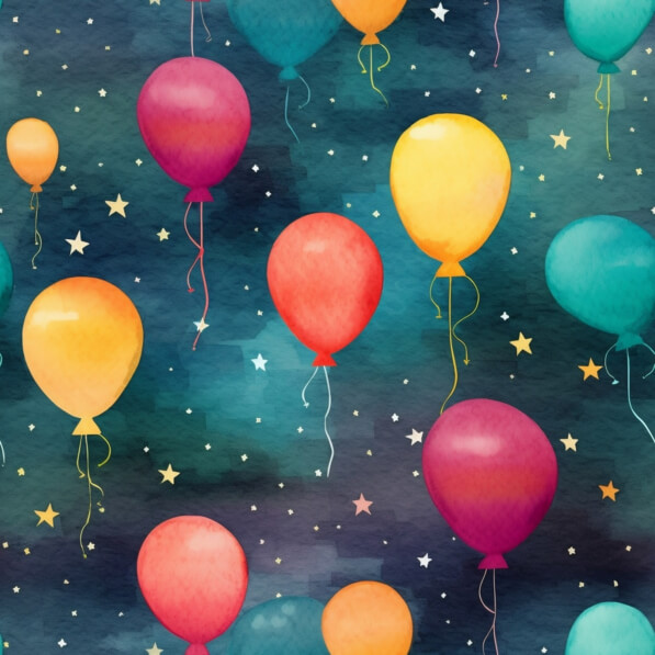 Download Colorful Balloons in Night Sky Seamless Pattern Patterns ...
