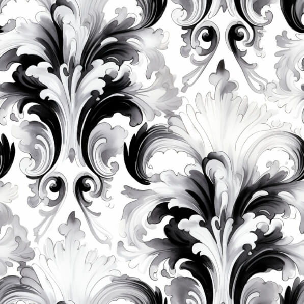 Download Black and White Floral Pattern Patterns Online - Creative Fabrica