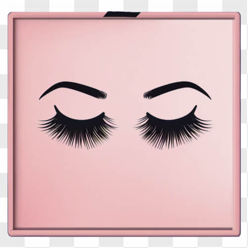 Auge mit langen Wimpern auf rosa Hintergrund Hintergründe thumbnail